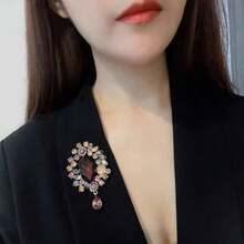 1個時尚的方解石裝飾女性珠寶,非常適合度假和日常穿著 - 金色 - 查看 2