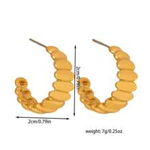 1pair Simple And Fashionable Geometric Asymmetric Ladies' Earrings/Ear Studs, Perfect For European And American-Style Cross-Border Holiday Parties - Geometric Earrings - View 5