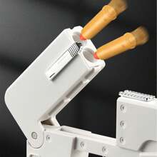 1折疊式手機造型玩具槍,具有模擬殼彈彈出和柔軟泡沫飛鏢功能 - 白色 - 查看 3