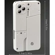 1折疊式手機造型玩具槍,具有模擬殼彈彈出和柔軟泡沫飛鏢功能 - 白色 - 查看 2
