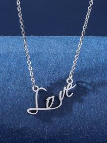1 Pc Personalized Stainless Steel Girl's Name Pendant Necklace (Only Supports English Letters Necklace) - Silver - View 14