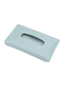 1入組汽車遮陽板紙巾盒,pu皮革藍色衛生紙物質盒 - 藍色 - 查看 2