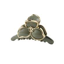 1入金邊女士爪夾，簡約時尚花瓣髮夾，多功能髮夾 - 藍色 - 查看 11