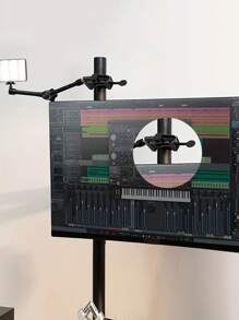 1入組通用c型夾燈架安裝支架,附有1/4''和3/8''螺紋 - 黑色 - 查看 4