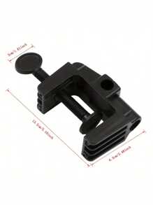 1入組通用c型夾燈架安裝支架,附有1/4''和3/8''螺紋 - 黑色 - 查看 5