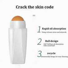 1 个面部吸油球轻便便携式火山石球缩小毛孔迷你火山石吸油球白色