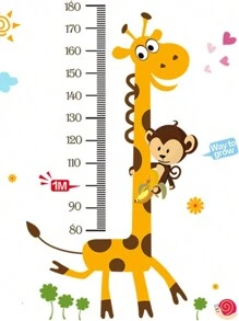 1pc Kids' Room Height Measurement Wall Sticker, Cartoon Decorative Wall Decal For Children - Multicolor - View 1