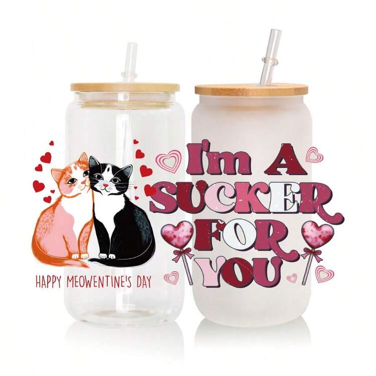 5張/組可愛美麗的情人節愛花咖啡飲料杯設計uv Dtf轉印貼紙,防水3d Dtf浮雕水晶標籤16oz玻璃杯包裹牆貼紙裝飾金屬削片,書法用材,防曬,diy裝飾眼鏡,筆記本,手機,水瓶,冰箱,電腦貼紙. 新潮物料圖案. - 彩色 - 查看 3