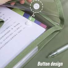 A4 Transparent Document Storage Bag, Accordion Style With Handle, Perfect For Primary, Middle And High School Students To Organize Homework, Notes And Exams By Subject(With Zipper) - Blue - View 7