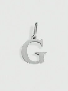 1pc Stainless Steel Initial Pendant Letter Pendant Men's And Women's Key Pendant Accessories Necklace Earrings Pendant Pendant
