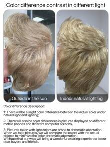 Men Short Blonde Synthetic Wig Short Straight Blonde Wigs For Men Daily Wear Costume Party - Vàng - Xem 8