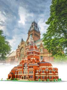 世界著名大學建築模型迷你積木套裝,3d 拼圖和教育玩具,精美生日禮物,1 件 - 彩色 - 查看 1