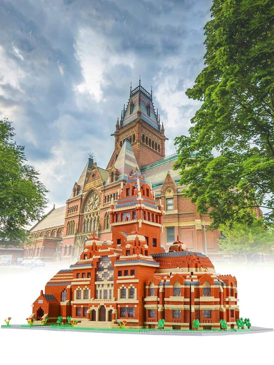 世界著名大學建築模型迷你積木套裝,3d 拼圖和教育玩具,精美生日禮物,1 件 - 彩色 - 查看 1