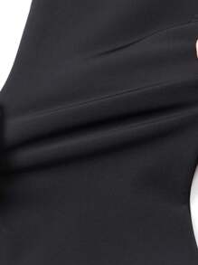 Men's Elastic Tactical Cargo Pants - Black - View 5