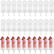 1 件，蛋糕棒射手 - 圆形塑料果冻冰淇淋推拉式容器，带盖子、底座和棍子 - 非常适合甜点、婚礼生日和圣诞派对装饰 - 無色 - 查看 6