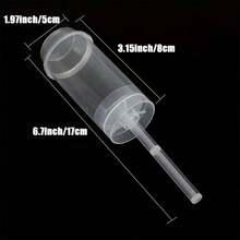 1 件，蛋糕棒射手 - 圆形塑料果冻冰淇淋推拉式容器，带盖子、底座和棍子 - 非常适合甜点、婚礼生日和圣诞派对装饰 - 無色 - 查看 7