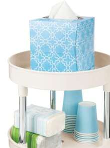 1 Piece 3 Tier Rotating Spice Rack Organizer Rack For Kitchen - White - View 3
