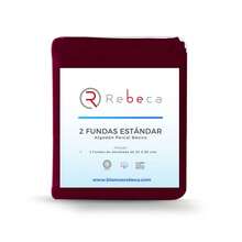 Par de Fundas De Almohada Tamaño Estándar Algodón Básico 200, Tejido Percál -15 Colores A Elegir - Vino Tinto - Ver 3