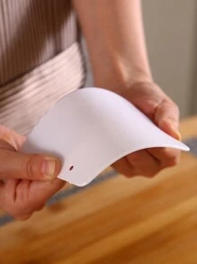 1把白色切割刀,家用廚房蔬菜麵團塑料刮刀蛋糕奶油軟刮刀油刮刀面包麵團刮刀 - 白色 - 查看 3