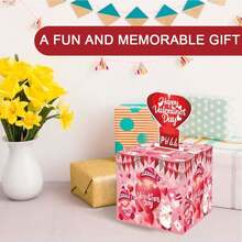 快樂情人節現金禮盒用於diy情人節主題派對現金抽獎盒場景佈置給她一份有趣的驚喜禮物。 - 彩色 - 查看 4