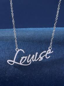 1 Pc Personalized Stainless Steel Girl's Name Pendant Necklace (Only Supports English Letters Necklace) - Silver - View 20