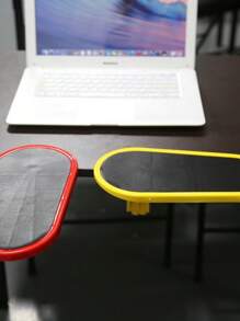 1pc Computer Armrest Pad With Rotatable Wrist Rest And Mouse Pad, Non-Slip Keyboard Wrist Support Tray - Black - View 2