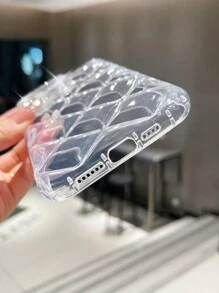 Funda para móvil con diseño de diamante de imitación guateado - transparente - Ver 7