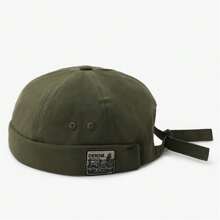 Gorra Docker De Hebilla De Metal Ajustable Sin Visera - Azul - Ver 8