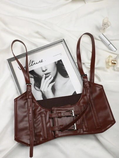 欧美风格紧身胸衣洛丽塔背心腰带，带肩带，朋克吊带，适合西装穿着，腰扣配饰，适合女性万圣节