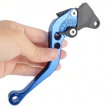 1對合金機車剎車手柄,通用於機車改裝,cnc機車離合器鼓剎車手柄 - 銀色 - 查看 4