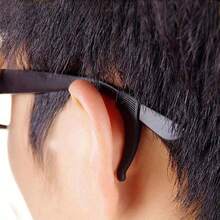 5對眼鏡夾條,柔軟舒適防滑支架,舒適矽膠彈性眼鏡鏡腳尖套套裝,適用於各式眼鏡 - 黑色 - 查看 7