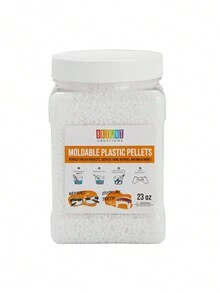 Bright Creations White Thermoplastic Beads, Plastic Pellets For Crafts, Cosplay, Repair (23 Oz) - 白色 - 查看 2