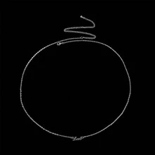 1 Miếng Thiết kế đơn giản Trang trí Dây chuyền thắt lưng Gợi cảm Màu bạc Bụng Dây chuyền cơ thể - Dây chuyền thắt lưng họa tiết chữ bạc - Xem 3