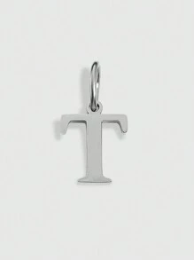 1pc Stainless Steel Initial Pendant Letter Pendant Men's And Women's Key Pendant Accessories Necklace Earrings Pendant Pendant