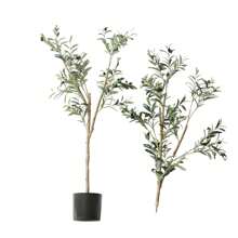 1 Pieza Árbol De Olivo Artificial De Interior (70.87 Pulgadas/180 Cm) Con Frutos, Gran Decoración De Árbol De Seda Falsa Para Hogar, Oficina, Sala De Estar. Es Perfecto Para Regalo De Primavera O Inauguración De La Casa. - Verde - Ver 3