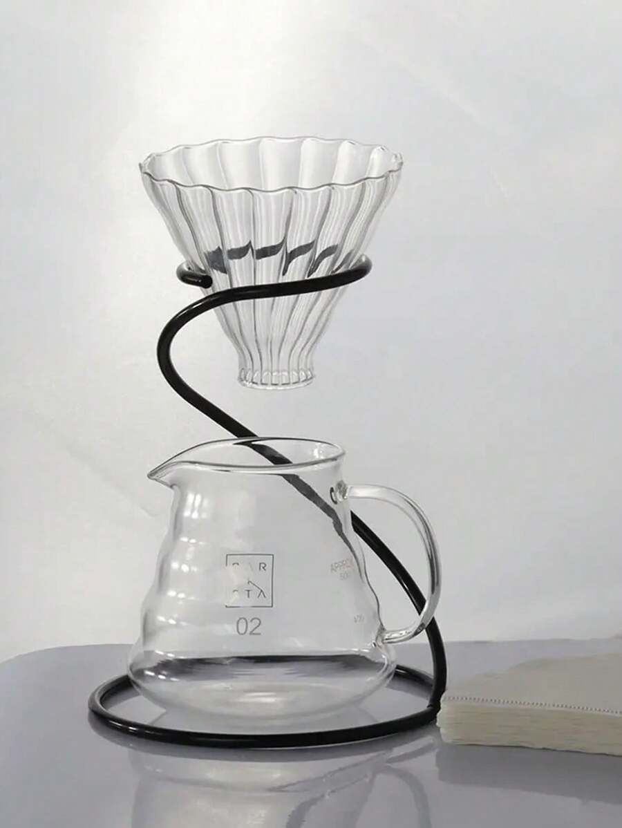 1 件黑色金屬蛇形/直形手沖咖啡架,現代簡約風格,易於清潔,便攜式咖啡過濾系統,適合家庭/餐廳/廚房/咖啡店/露營/徒步旅行 - Style-A - 查看 1