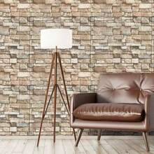 10入組3d立體岩石圖案防水自黏式牆貼,適用於廚房、客廳、臥室、浴室、辦公室裝飾 - 彩色 - 查看 4