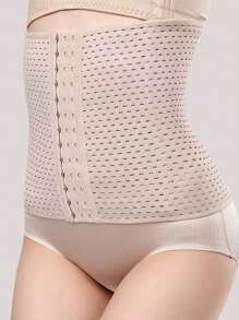 1 件運動和健身腰帶,黑色/米色/鏤空設計,四季皆宜 - 杏色 - 查看 1