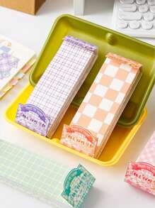 1套200张装饰材质便签纸带人物图案可撕便签ins风简约学习纸超吸引人的便签 - 彩色 - 查看 8