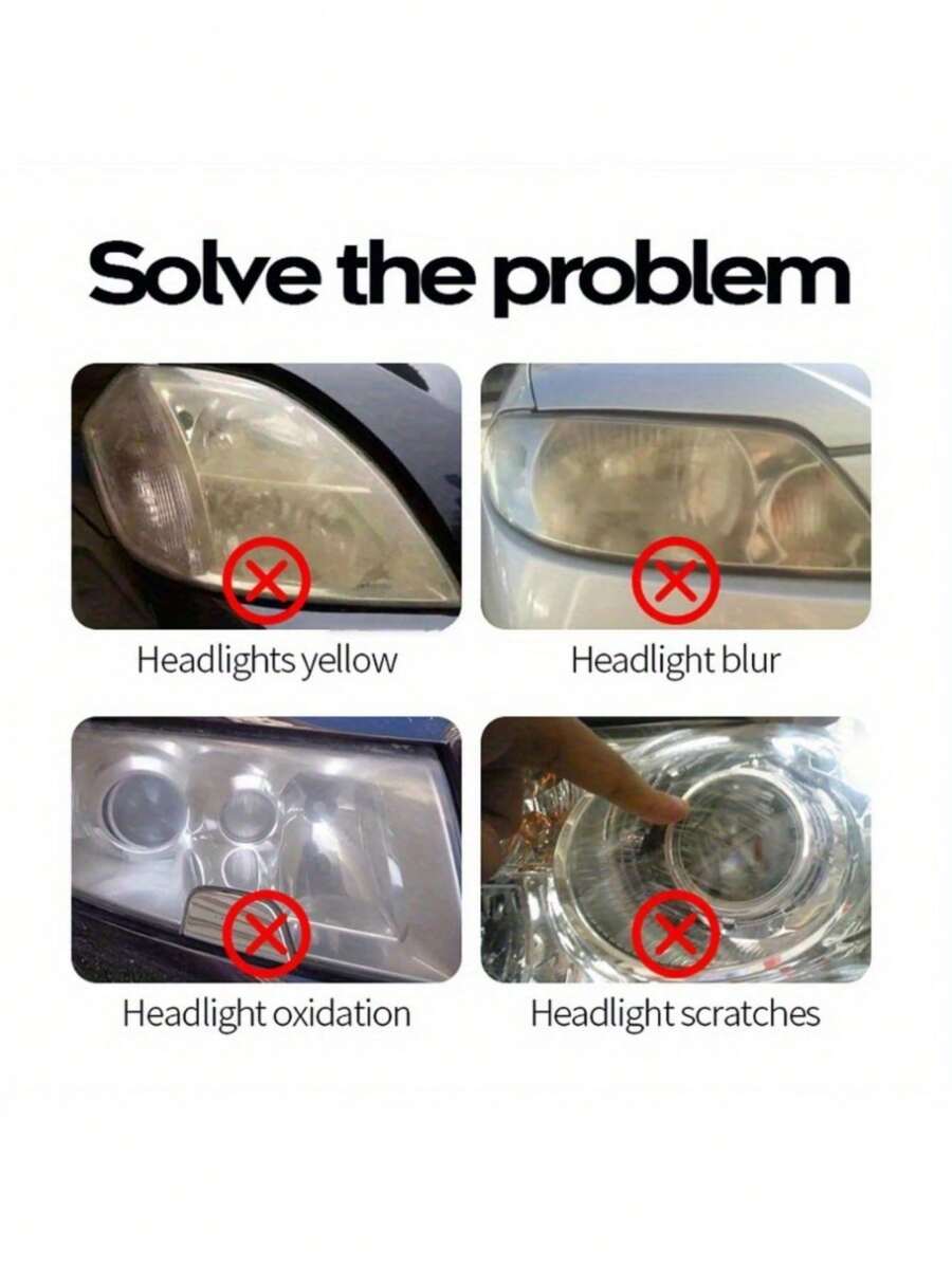 GLANBERT 30 Ml 10ml Ceramic Headlight Restoration Kit Car Headlight