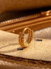 1個極簡歐美風不鏽鋼素面戒指