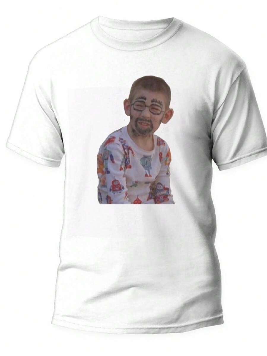 Playera Dewey Malcolm Moda 2024 juvenil Rayado - Blanco - Ver 1