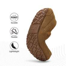 Men's House Slippers Moccasin Indoor Outdoor Fuzzy Furry Loafers Warm Comfortable Shoes - Cà phê nâu - Xem 5