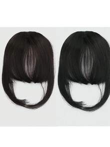 WEILAI 夹式接发假发片 合成天然假发片 Air S Clip On S 黑棕色 - 黑色 - 查看 2