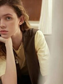 1pc Copper With CZ Ear Cuff Cross Multilayer Clip Drop Earrings For Women - Drop Ear Cuff - View 8