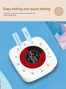 Visual Timer Simple Silent Kitchen Baking Cooking Time Manager - Multicolor - View 4