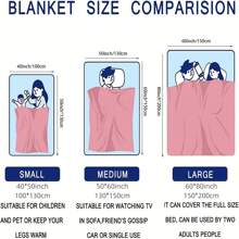 1入時尚便攜式可愛的運動風格抱毯,帶高爾夫印花,適用於家庭和辦公室 - 藏青色 - 查看 2