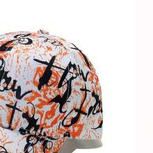 1pc/Pack A02-Orange Spring And Summer Sun Hats For Men And Women, And Versatile Sun Hats, Colorful Graffiti Letters Baseball Caps, Peaked Caps - Orange - View 5