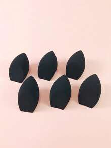 6 Pcs Black Rocket Shape Latex Free Beauty Makeup Sponge - Black - View 2