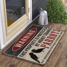1 件 Funny Style Guard Parrot Home Door Mat 户外门垫，带防滑耐用橡胶背衬 60*40 厘米 - 自然色 - 适合户外/室内使用 - 軍綠色 - 查看 4